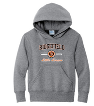 Load image into Gallery viewer, Ridgefield Little League Essential Fleece Pullover Hooded Sweatshirt
