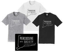 Load image into Gallery viewer, CT Percussive Arts Society Ringspun Cotton Tee