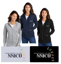 Load image into Gallery viewer, NNICU Ladies Full-Zip Hooded Sweatshirt