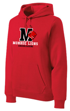 Load image into Gallery viewer, Monroe Lions Cheer Pullover Hooded Sweatshirt