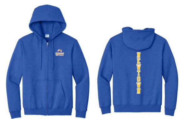 Newtown Softball Full Zip Hooded Sweatshirt