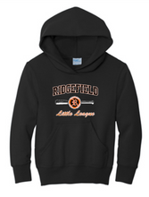 Load image into Gallery viewer, Ridgefield Little League Essential Fleece Pullover Hooded Sweatshirt
