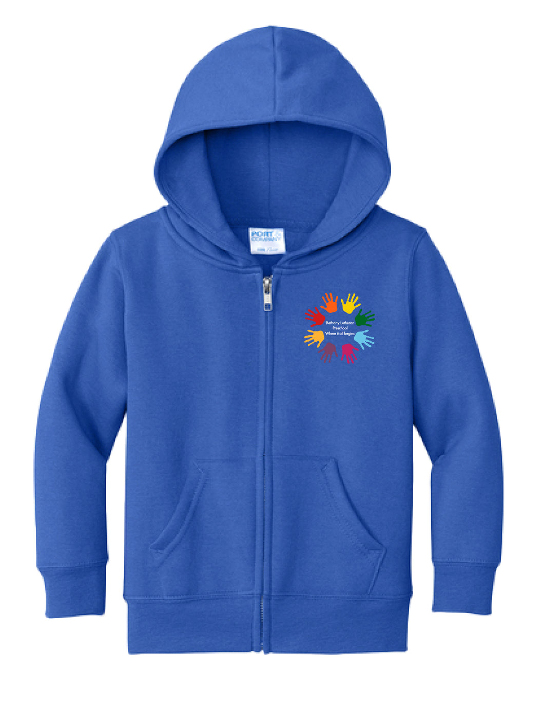 Bethany Lutheran Preschool Toddler Core Fleece Full-Zip Hooded Sweatshirt