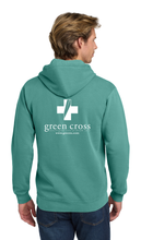 Load image into Gallery viewer, Green Cross Comfort Colors Hooded Sweatshirt
