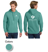 Load image into Gallery viewer, Green Cross Comfort Colors Hooded Sweatshirt

