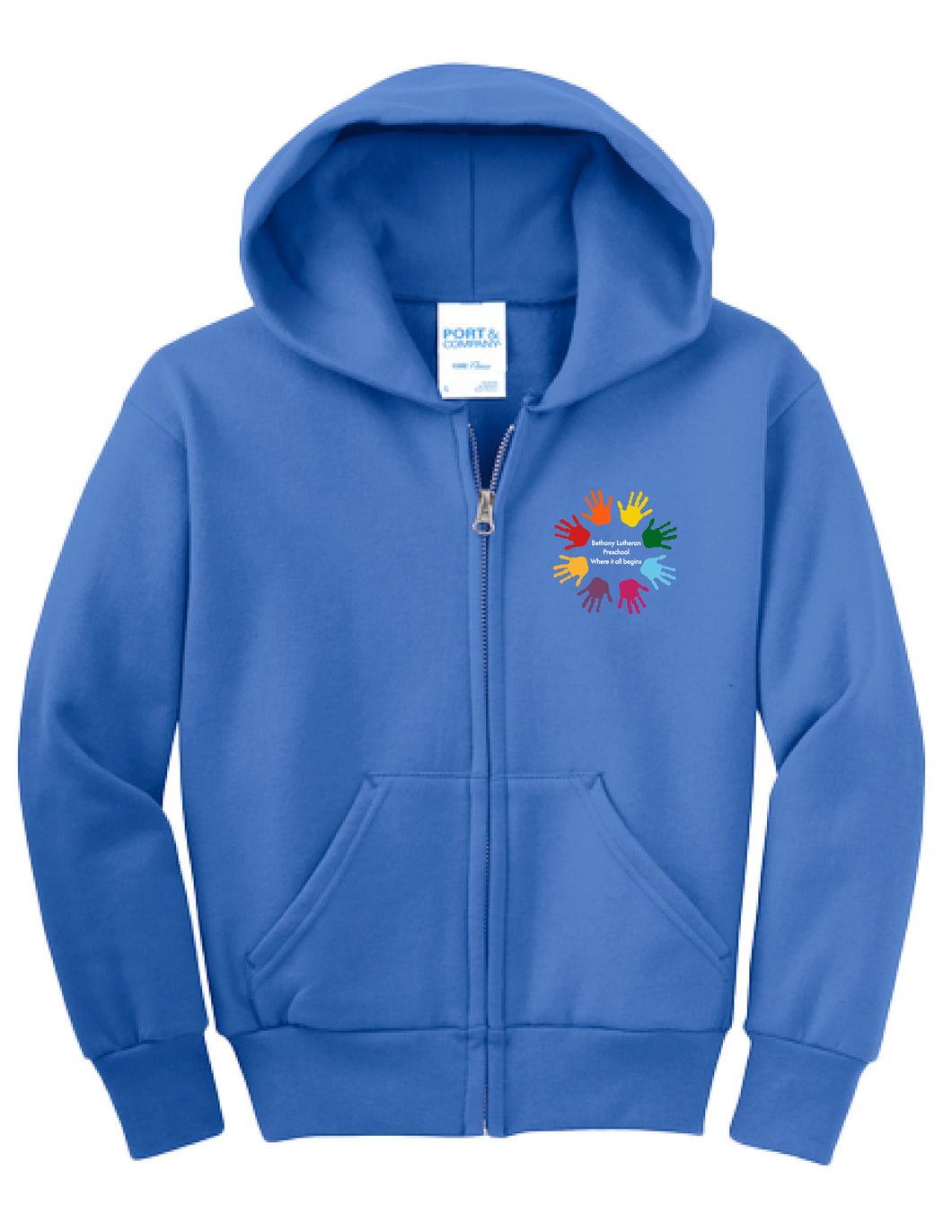 Bethany Lutheran Preschool Youth Core Fleece Full-Zip Hooded Sweatshirt