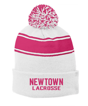 Load image into Gallery viewer, NLAX Sport-Tek Stripe Pom Pom Beanie
